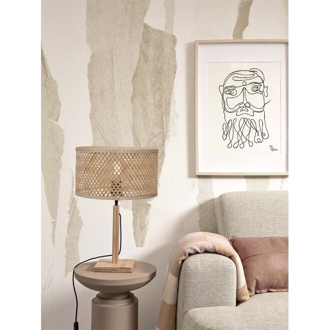 Good&Mojo Tafellamp Java recht bamboe frame naturel