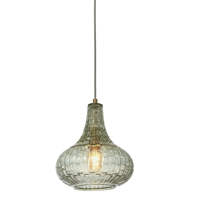 It's about RoMi Hanglamp Venice druppel glas goud/groen