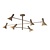 It's about RoMi Plafondlamp Izmir 3-armig ijzer zand