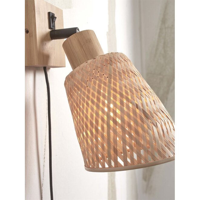 Good&Mojo Wandlamp Java bamboe frame naturel