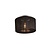 Good&Mojo Plafondlamp Iguazu recht jute frame zwart