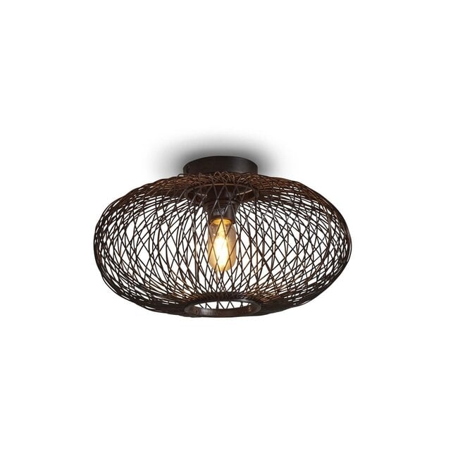 Good&Mojo Plafondlamp Cango bamboe frame zwart
