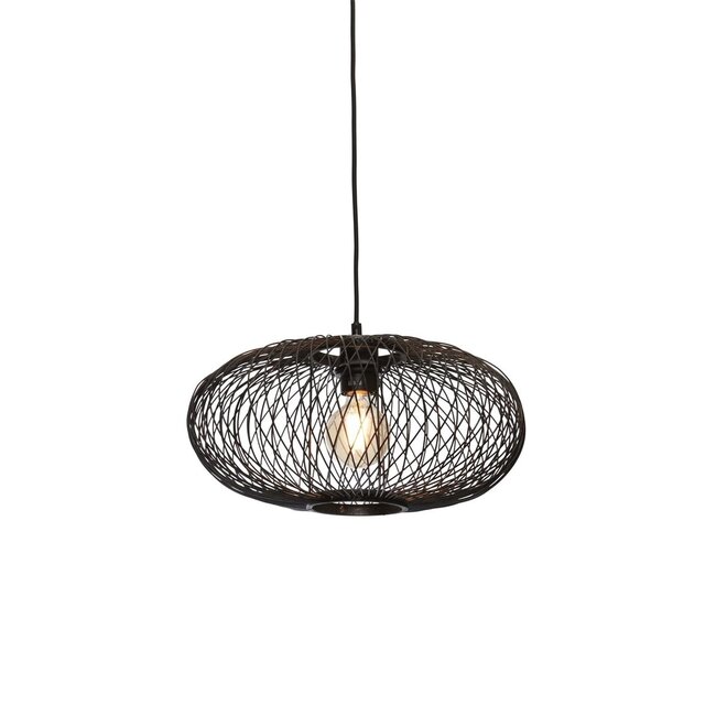 Hanglamp Cango bamboe frame zwart