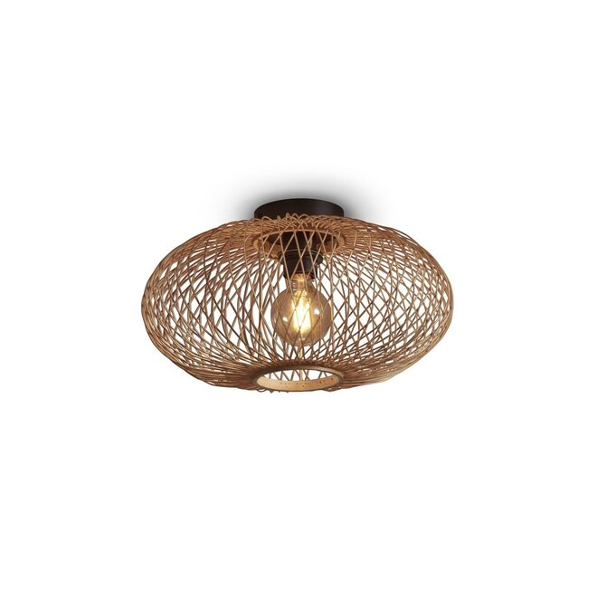 Good&Mojo Plafondlamp Cango bamboe frame zwart