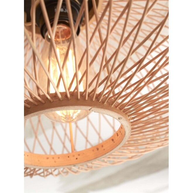 Good&Mojo Plafondlamp Cango bamboe frame zwart