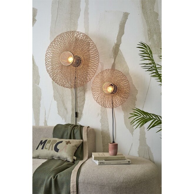Good&Mojo Wandlamp Cango bamboe frame zwart