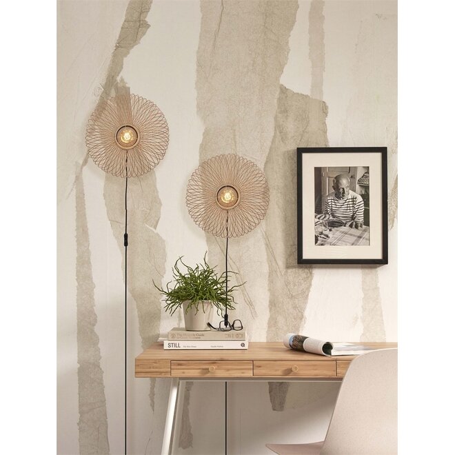Good&Mojo Wandlamp Cango bamboe frame zwart