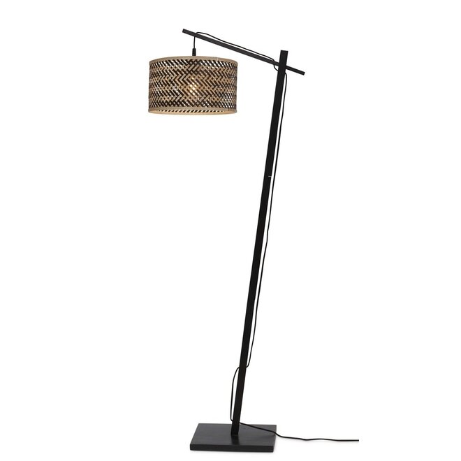 Good&Mojo Vloerlamp Java bamboe naturel/zwart frame zwart