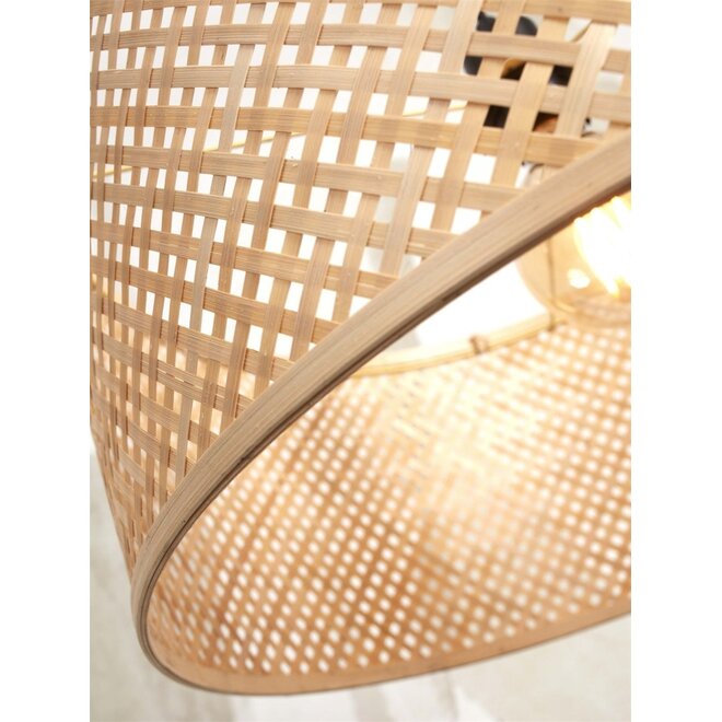 Good&Mojo Vloerlamp Java bamboe wit/naturel frame wit