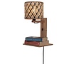 Good&Mojo Wandlamp Java met plank bamboe frame naturel