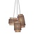 Good&Mojo Hanglamp Bhutan 3 kappen bamboe naturel/zwart