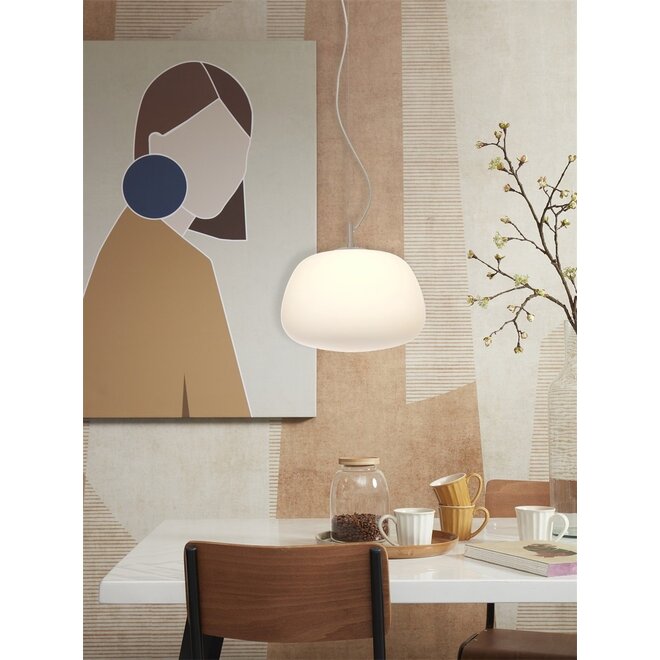 It's about RoMi Hanglamp Sapporo glas wit/zand