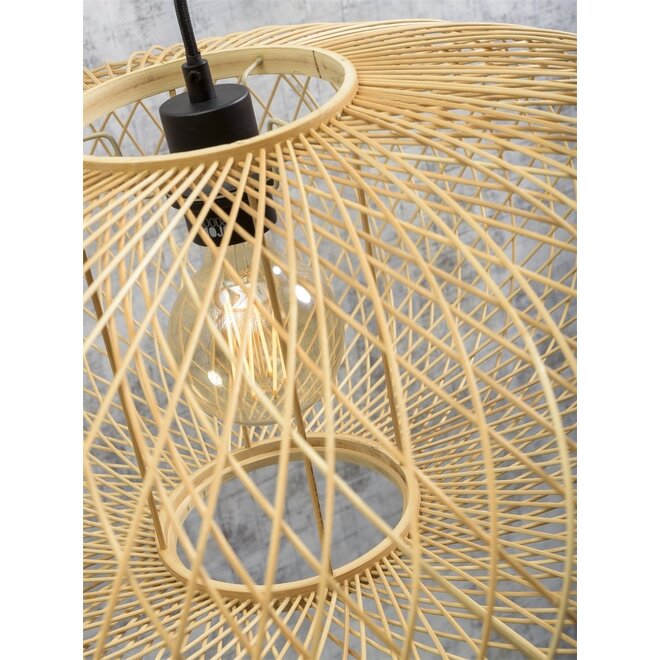 Good&Mojo Vloerlamp Cango bamboe wit/naturel frame wit
