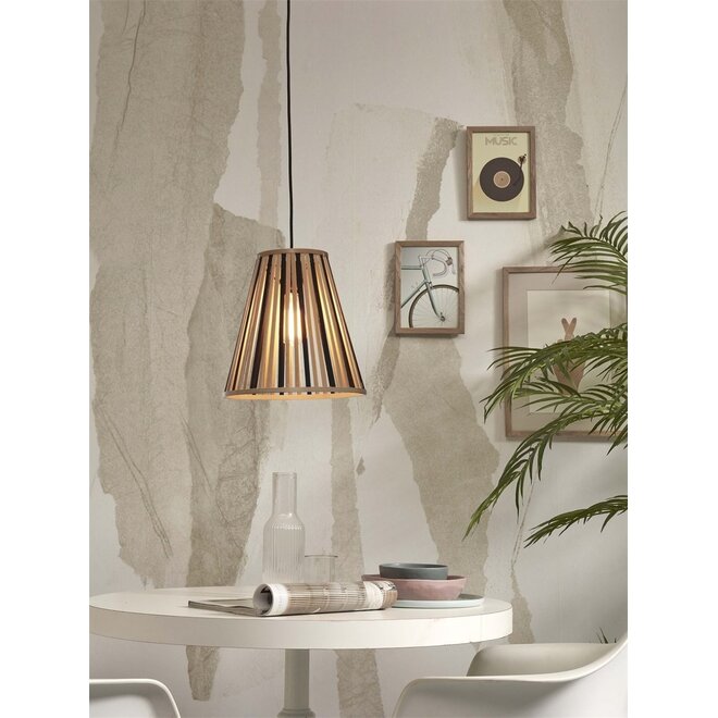 Good&Mojo Hanglamp Merapi taps bamboe naturel/zwart