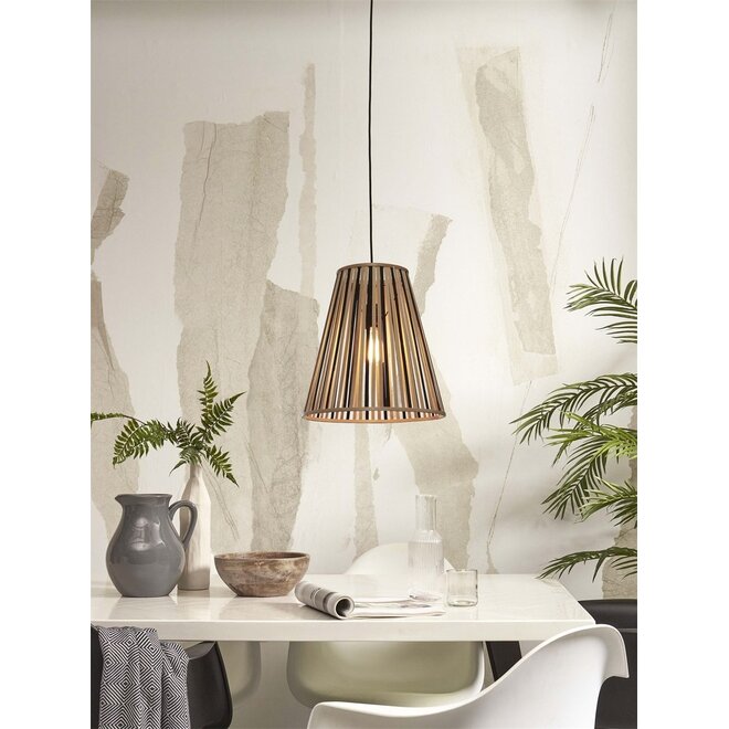 Good&Mojo Hanglamp Merapi taps bamboe naturel/zwart