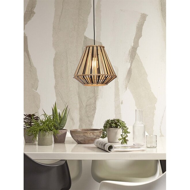 Good&Mojo Hanglamp Merapi bamboe naturel/zwart