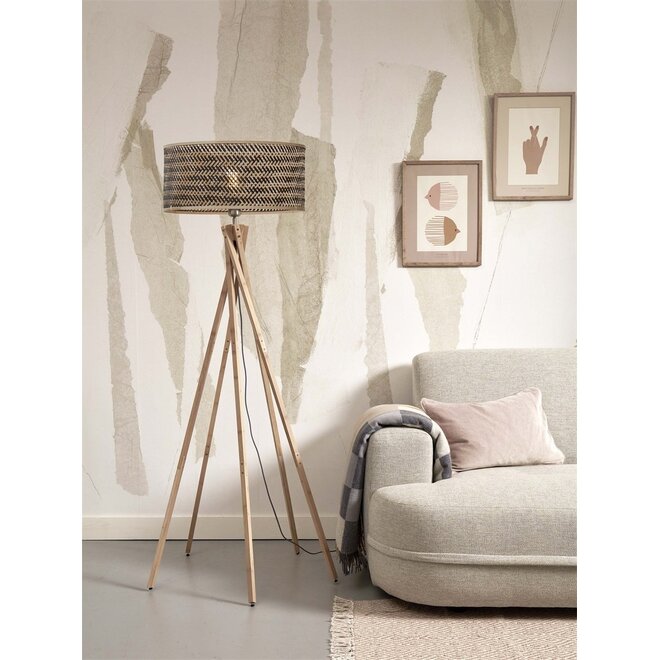 Good&Mojo Vloerlamp Java 5-poot bamboe frame naturel