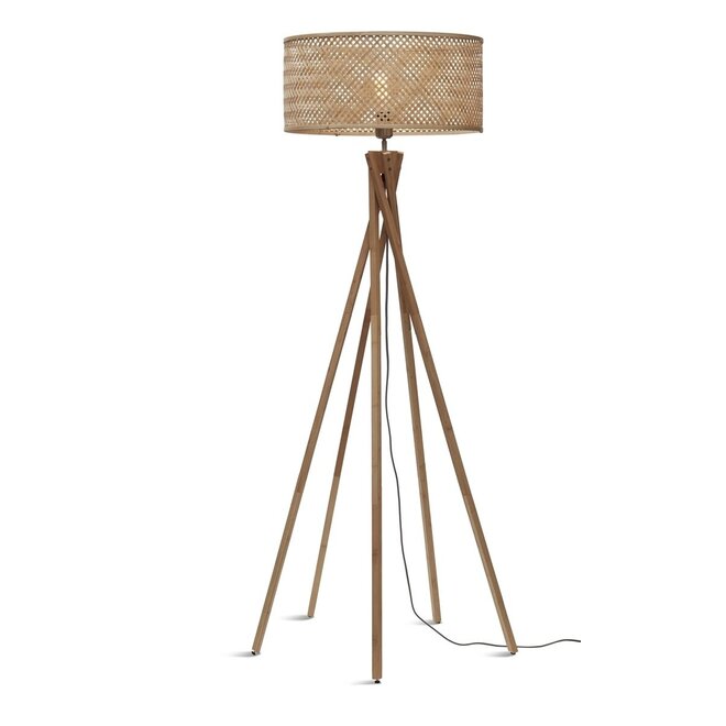 Good&Mojo Vloerlamp Java 5-poot bamboe frame naturel