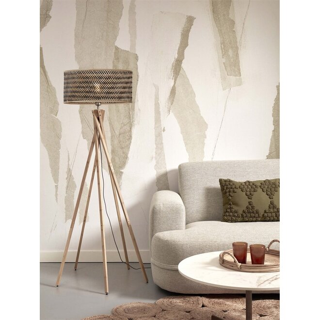 Good&Mojo Vloerlamp Java 5-poot bamboe frame naturel