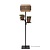 Good&Mojo Vloerlamp Bhutan met planken bamboe naturel/zwart frame zwart