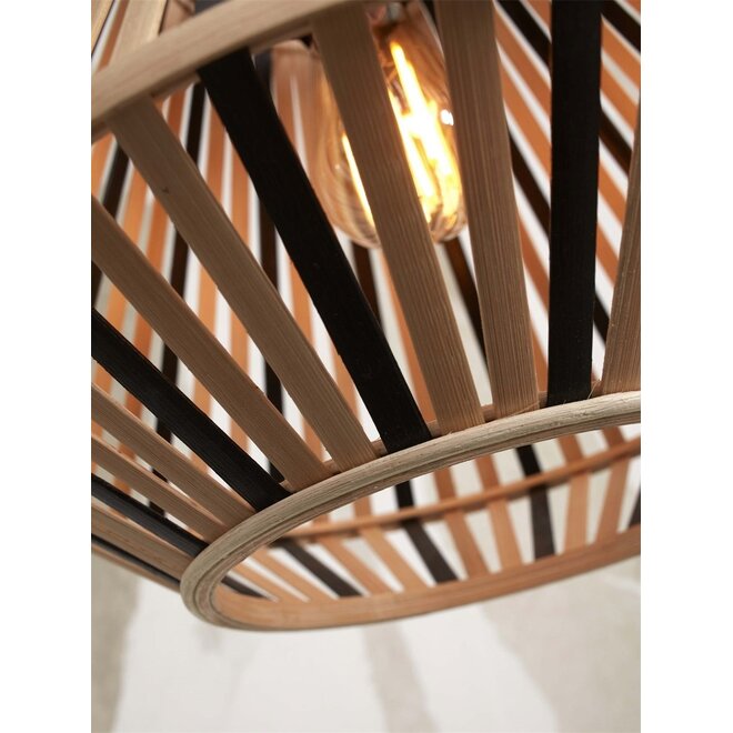Good&Mojo Vloerlamp Merapi bamboe naturel/zwart frame naturel
