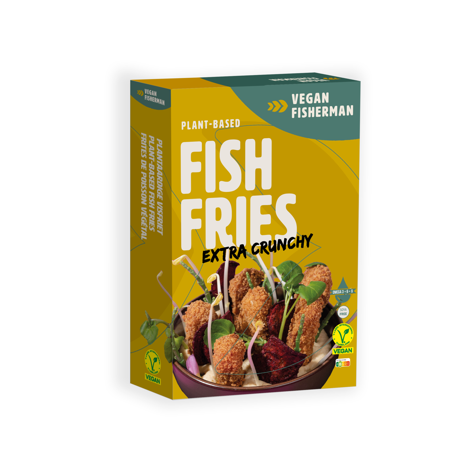 Vegan Visboer - Vegan Fisherman Kidsbox: Burger (65gr) and Fish Fries.