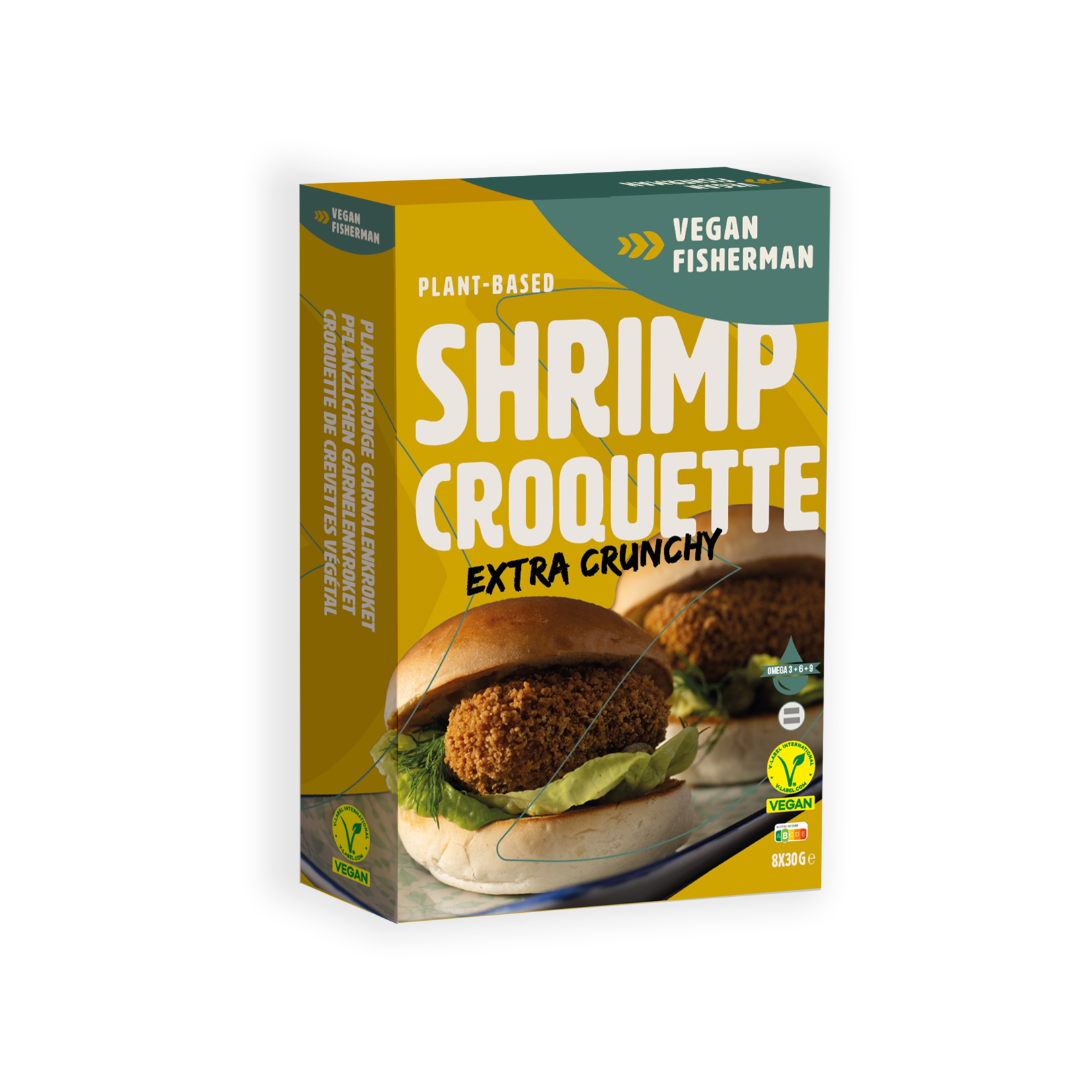Vegan Visboer - Vegan Fisherman Proefpakket: Burgers 100 gr,  Filet, Visstick, Kibbeling, Garnaal, garnaalkroket