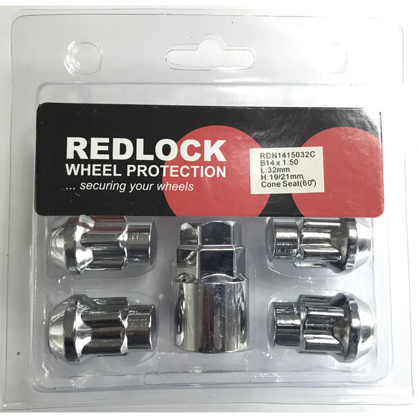 Redlock Slotmoeren Redlock Conisch 12 x 1,25 - 32mm - KOP19/21