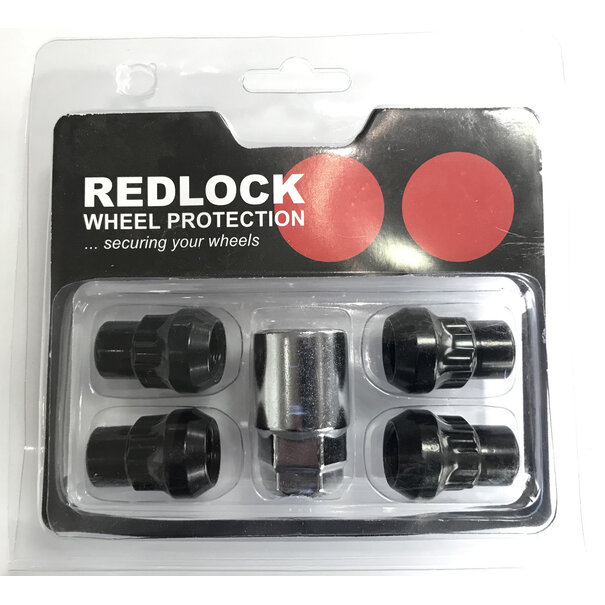 Redlock Slotmoeren Redlock Conisch 12x1,25 - 32mm - KOP17/19 Zwart