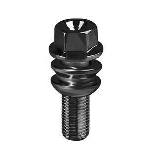 Wielbouten 14 x 1,5 x 42 K19 + Ring Bol (R14) Zwart B653B