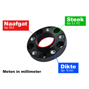 Set (2st) schroefadapters op maat maken (bouten met draad)
