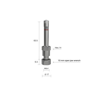 Truckventiel TPMS Recht Alcoa M6 L=72,8 Ø17 1395