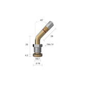 Truckventiel TPMS Alcoa L=57 Ø16 45° 1392.1