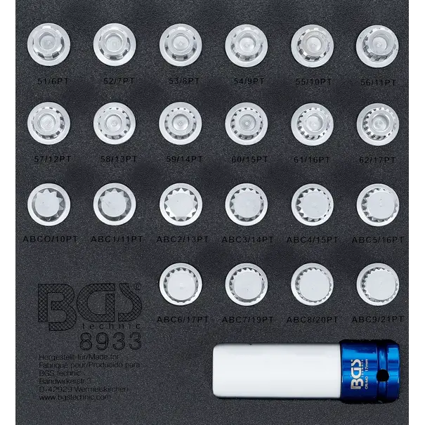 BGS BGS Velgenslot Demontageset VAG (23-delig)