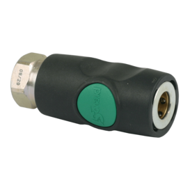 Prevost Koppeling Groen Drukknop 1/4" inw. RVS