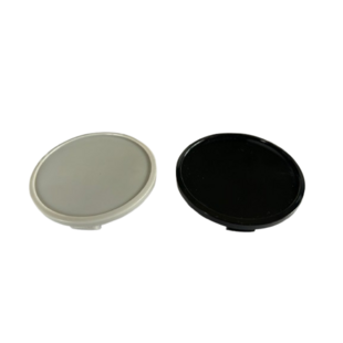 Universele VW Naafdop 65mm Gebolt met Rand Grijs / Zwart