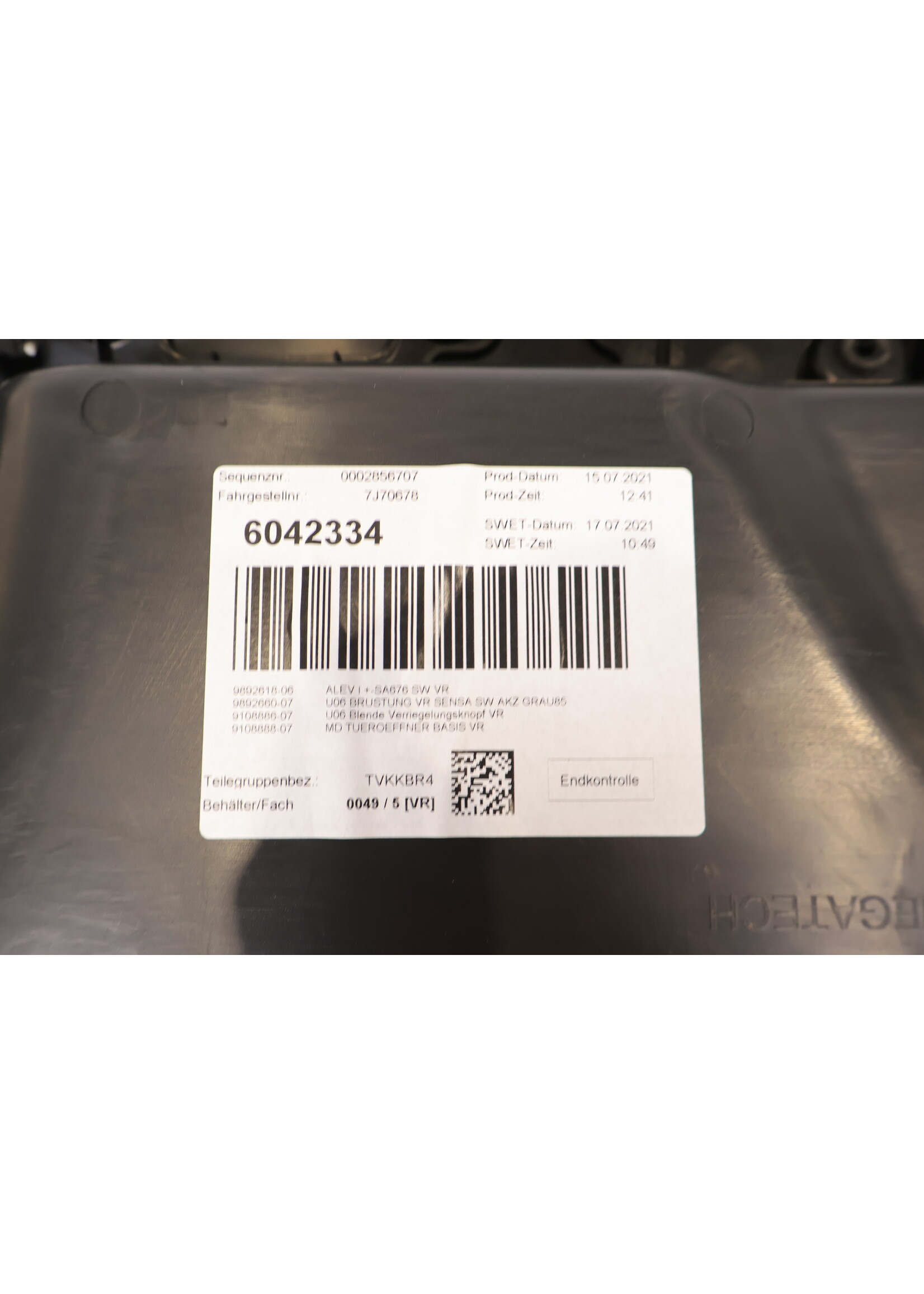 BMW BMW U06 2 Series Active Tourer Complete door trim front right 5A53312 51415A53312