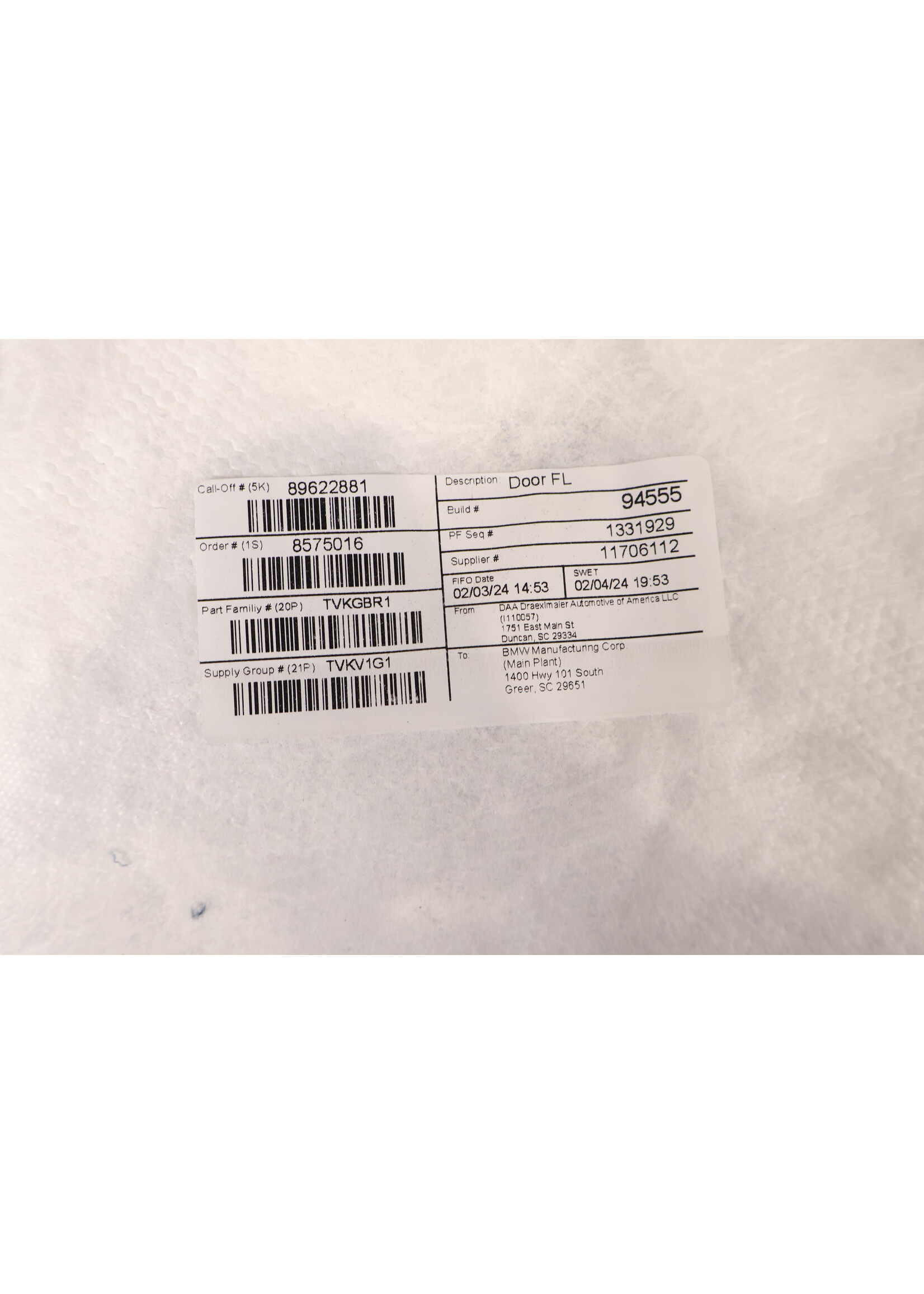 BMW BMW X5 G05 LCI Deurpaneel links voor 51415A83057 5A83057