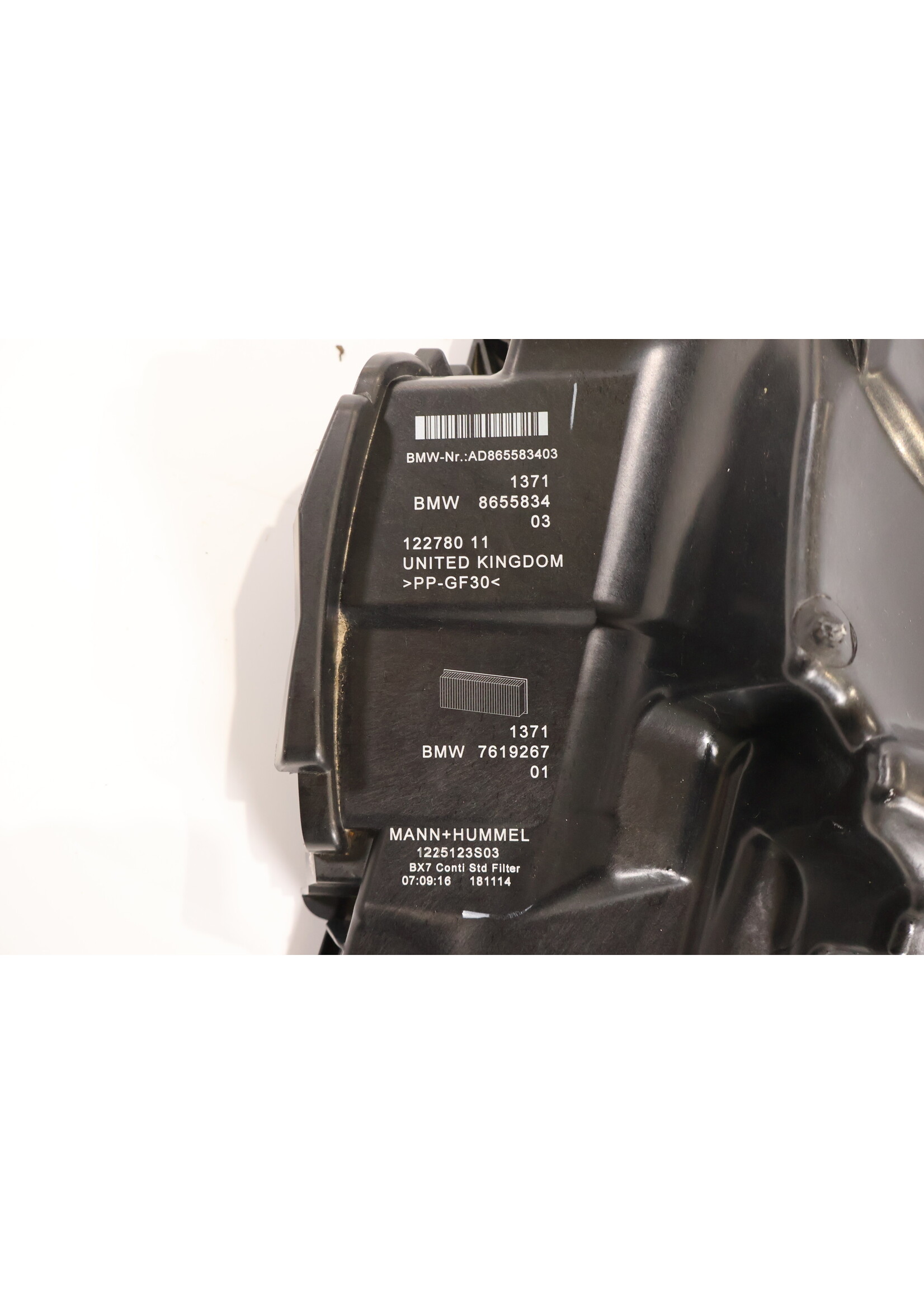 BMW Mini Clubman F54 Air intake silencer box with LMM 13718655834 8655834
