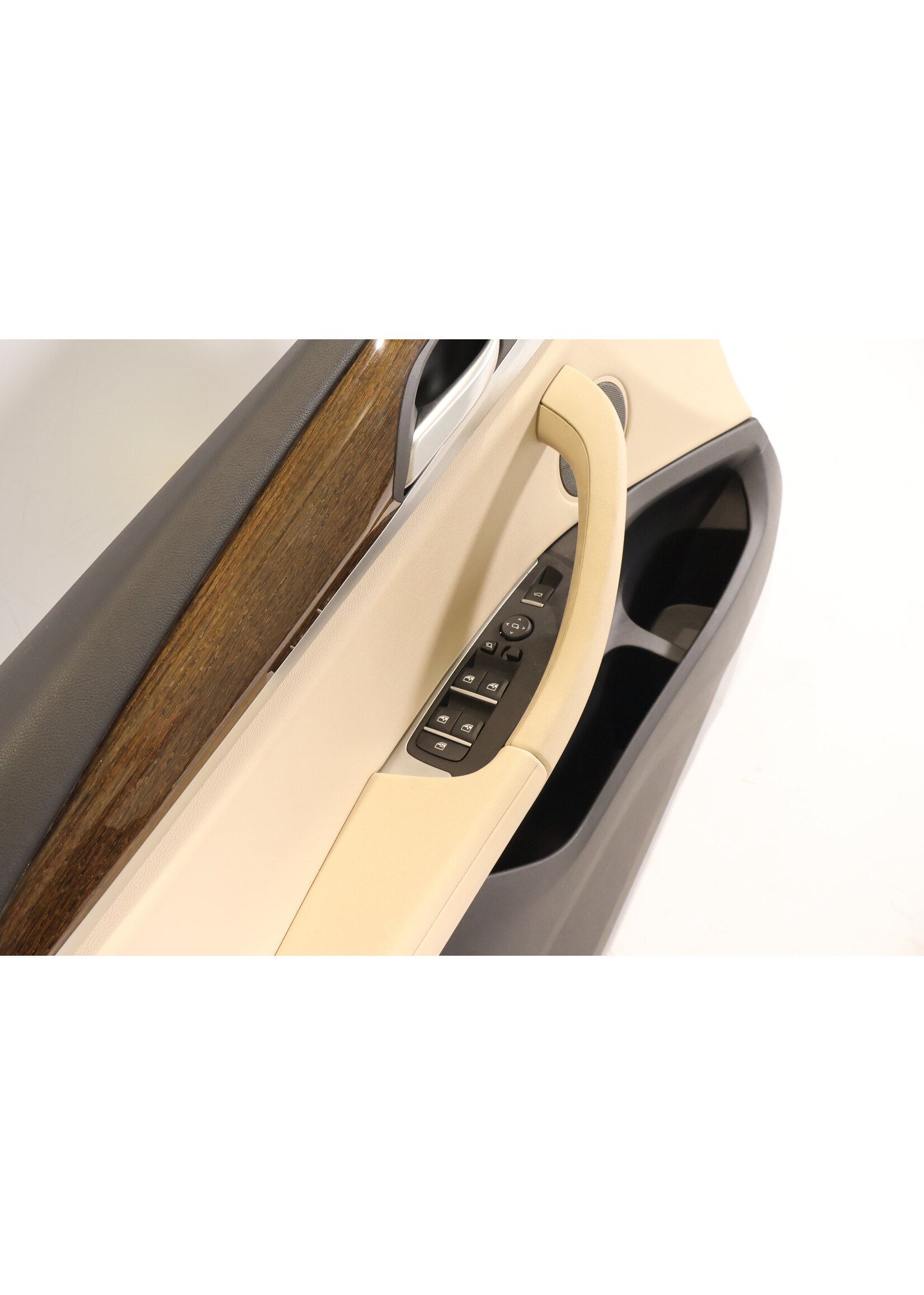 BMW  BMW X3 G01 Complete door panel beige leather / DarkOak wood front left