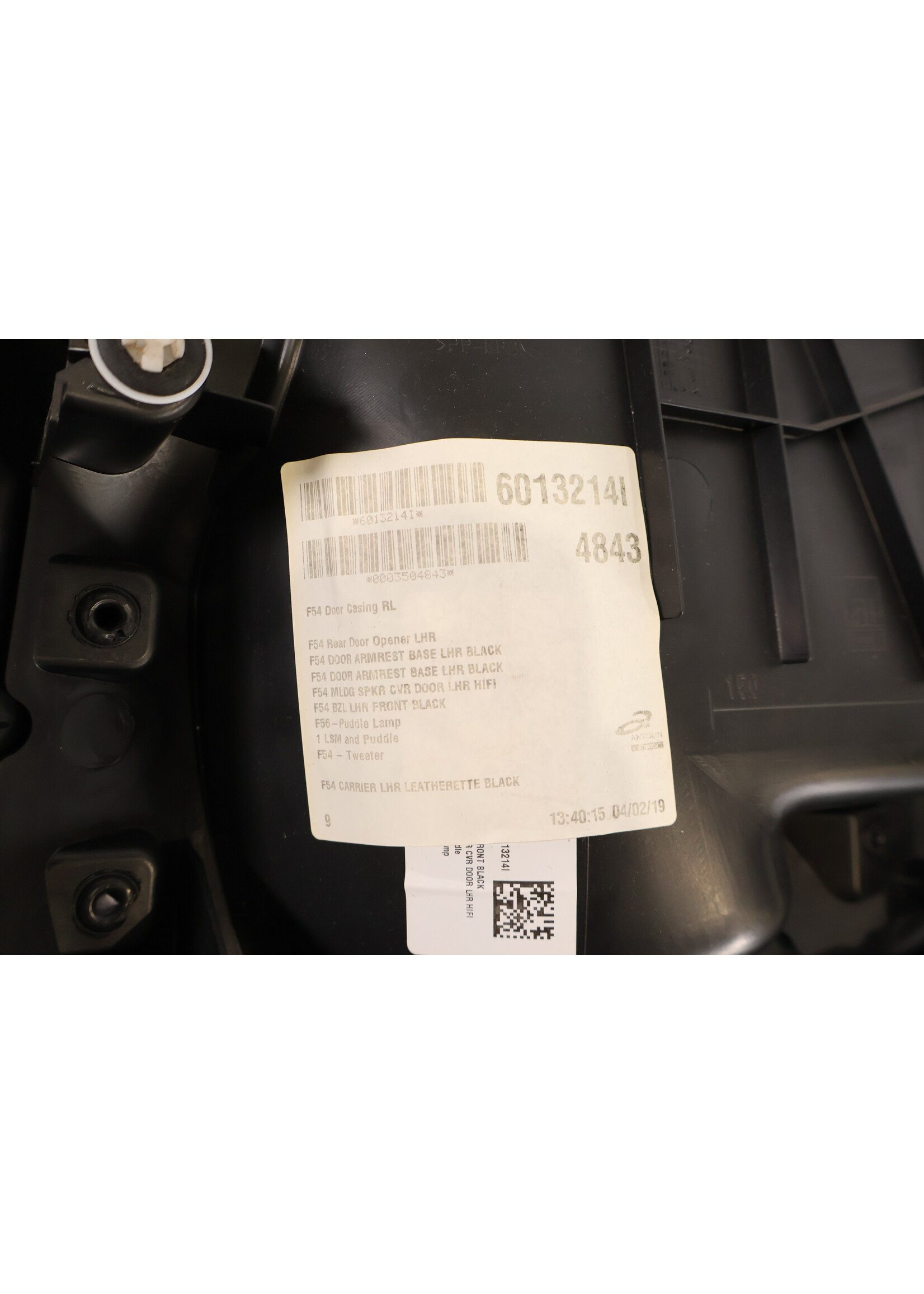 BMW MINI Clubman F54 Compleet deurpaneel leer zwart links achter