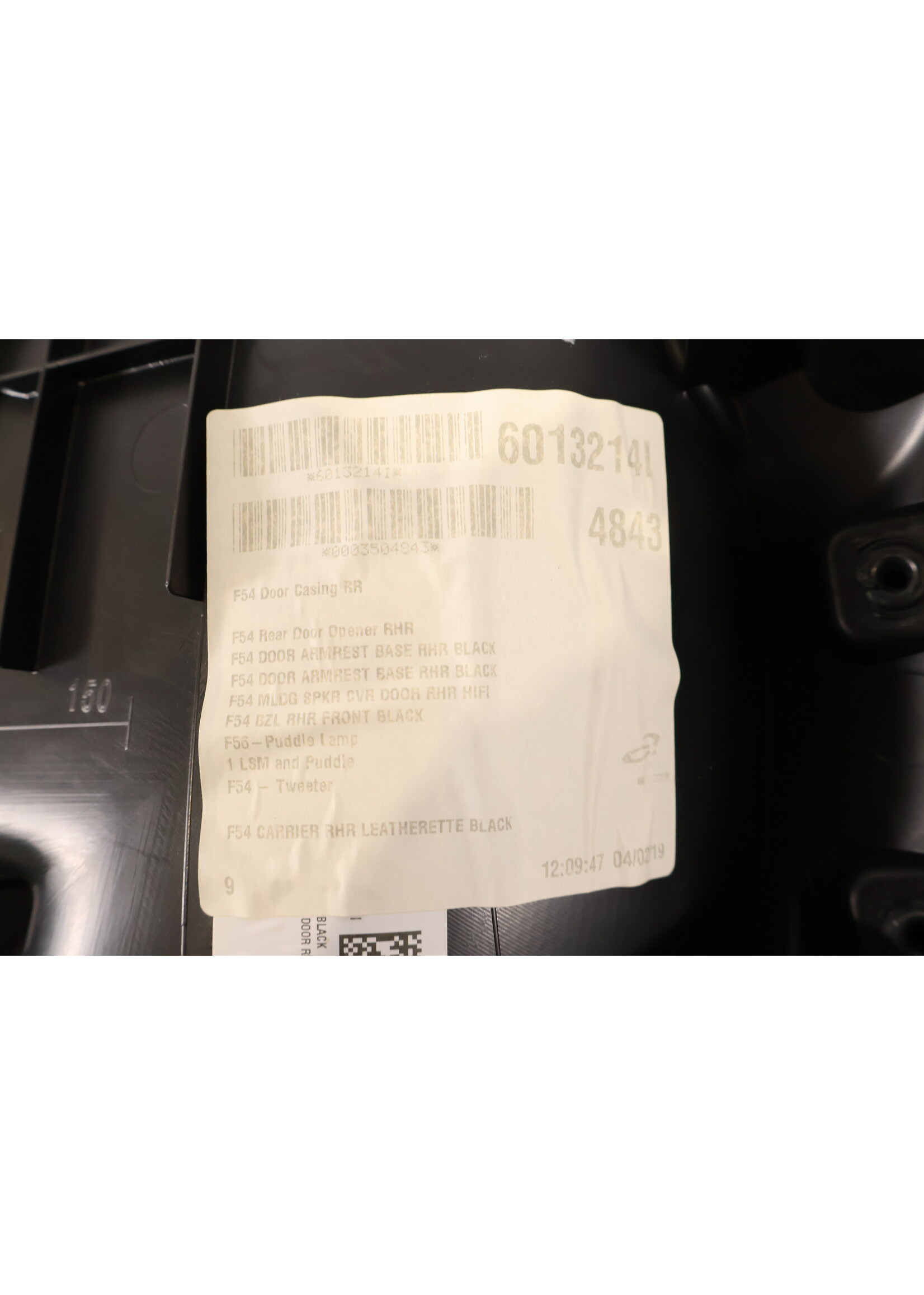 BMW MINI Clubman F54 Compleet deurpaneel leer zwart rechts achter