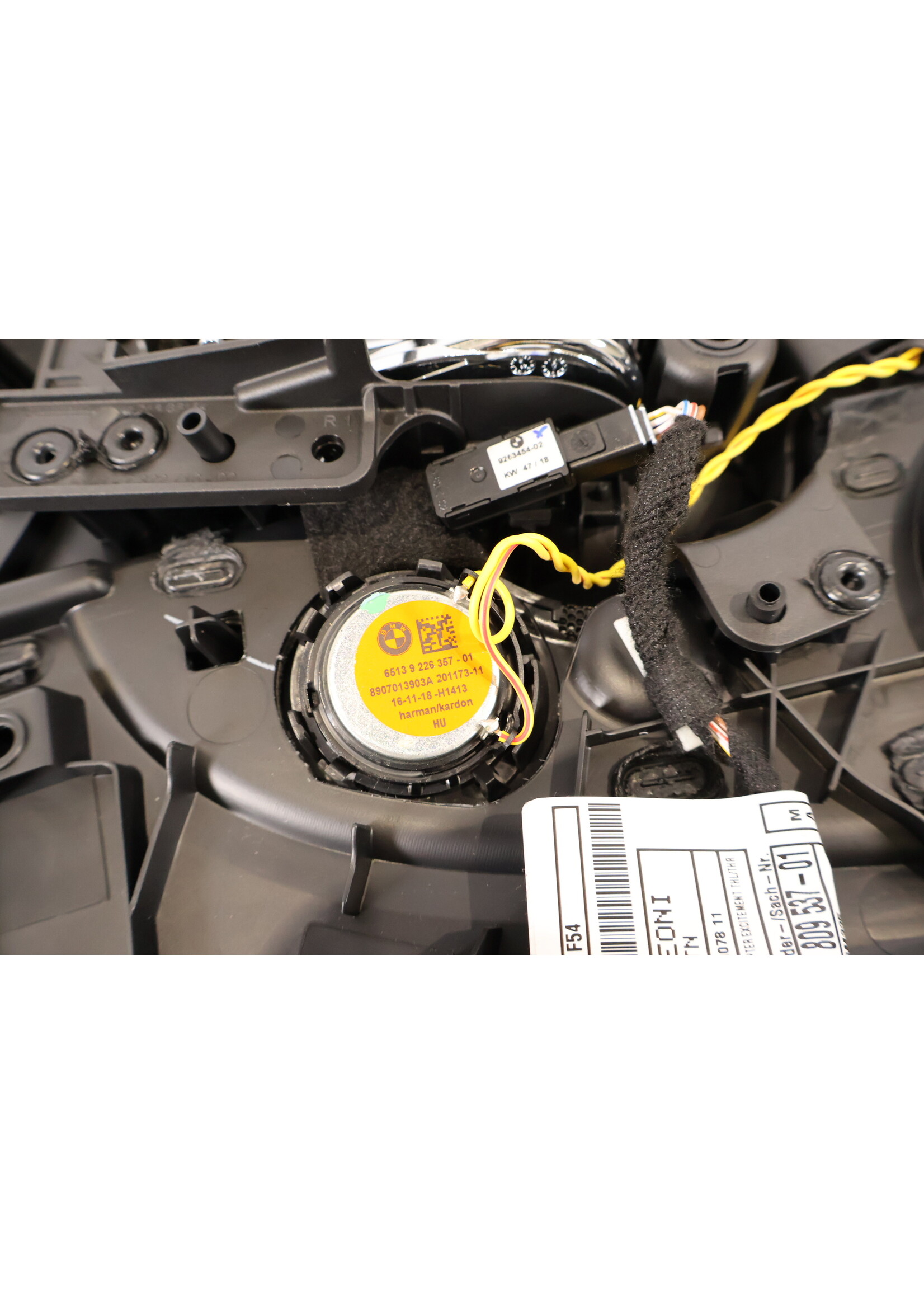 BMW MINI Clubman F54 Compleet deurpaneel leer zwart rechts achter