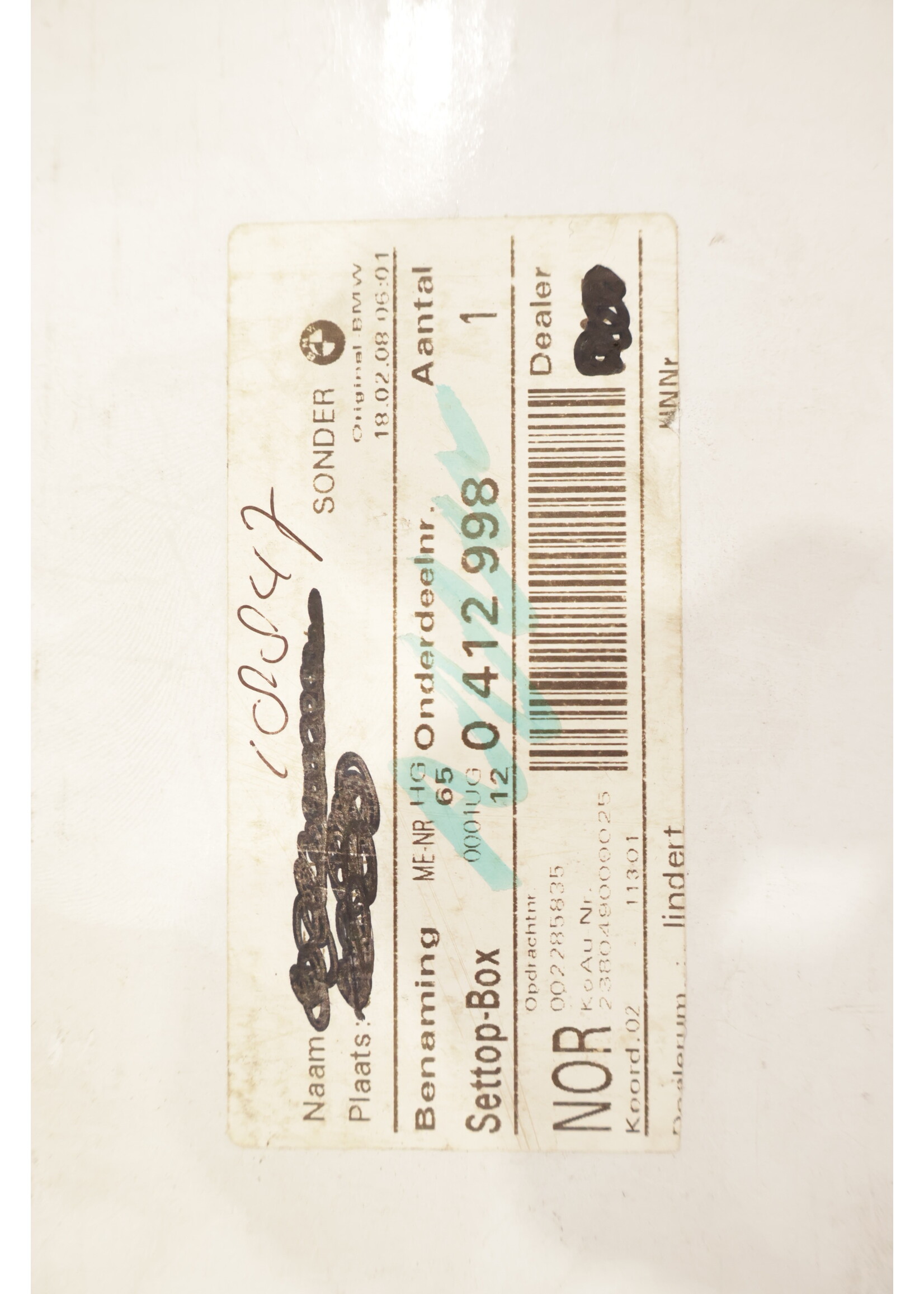 BMW BMW Exx Series DVB T Set-top box for various models 65120412998 0412998