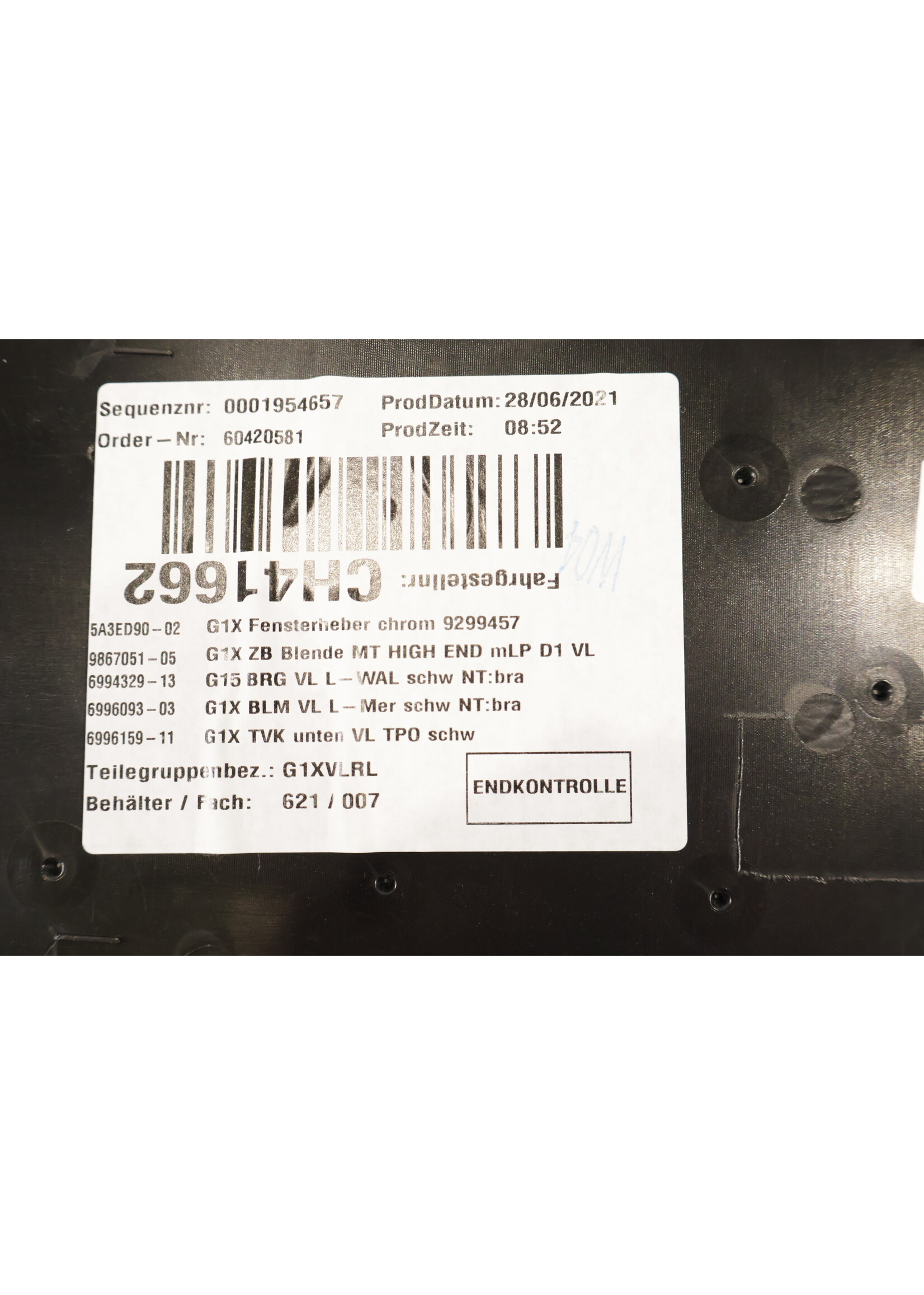 BMW BMW 8 Serie G14 G15 Deurpaneel compleet links B&W 51417996771 7996771