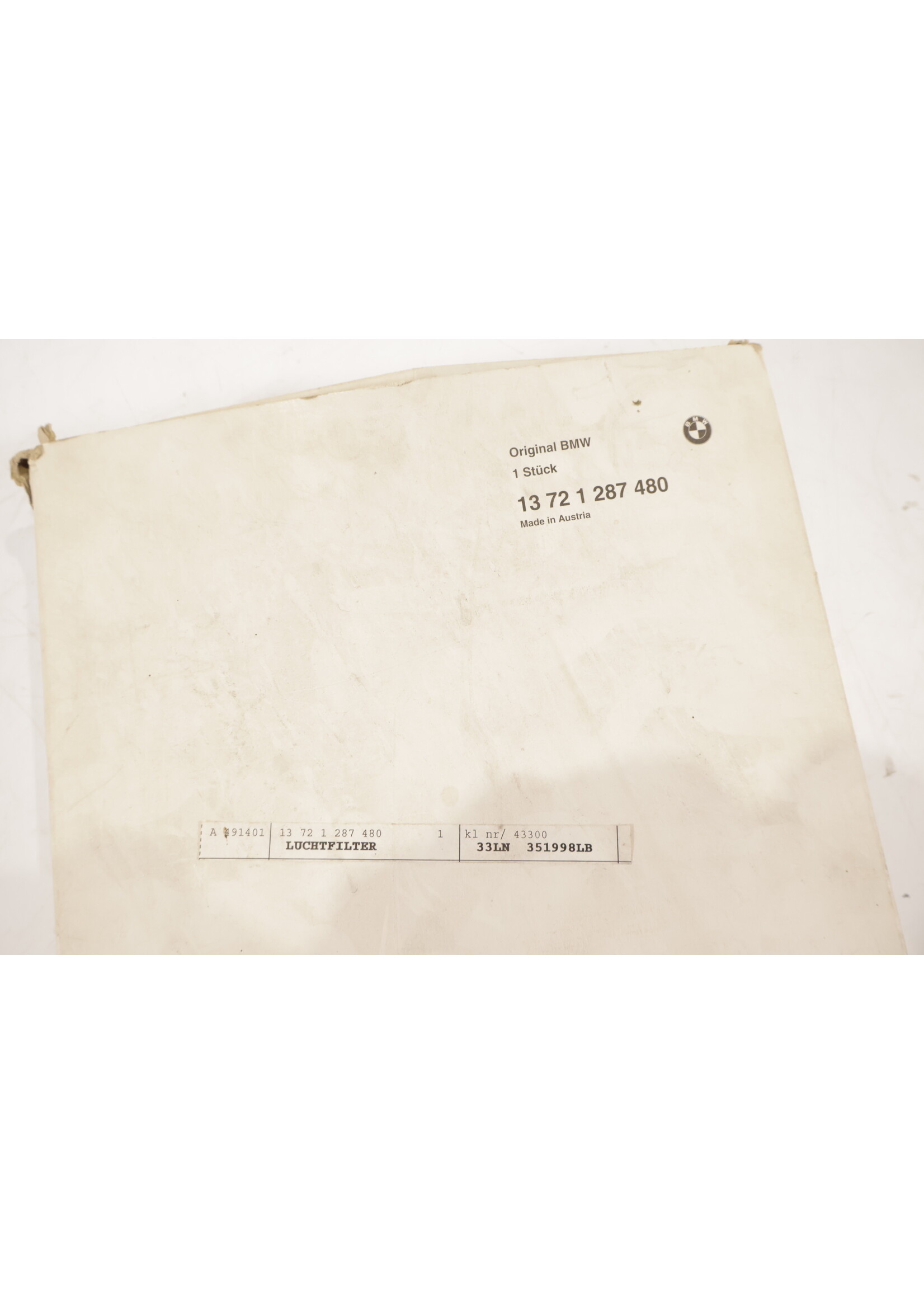 BMW BMW E34 524TD OEM Luchtfilter NIEUW! 13721287480 1287480