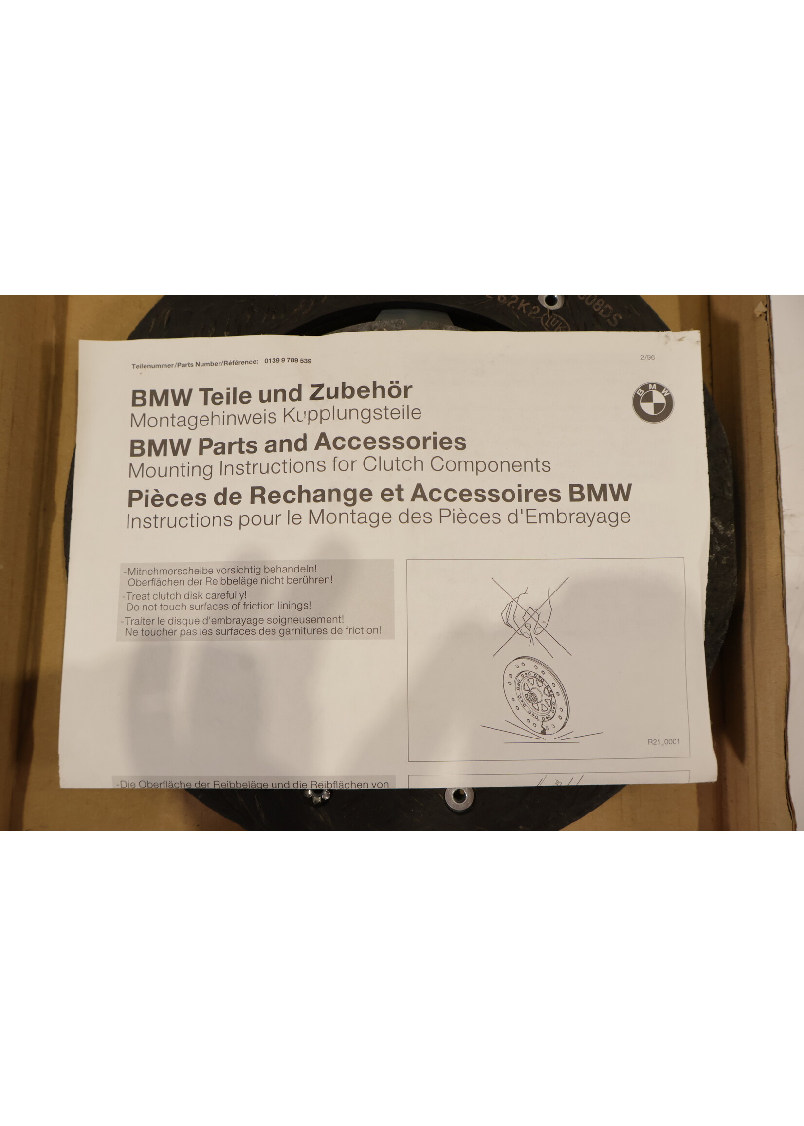 BMW BMW 3er & 5er E34 E36 24TD OEM Kupplungsscheibe/-platte NEU! 21211223678 1223678