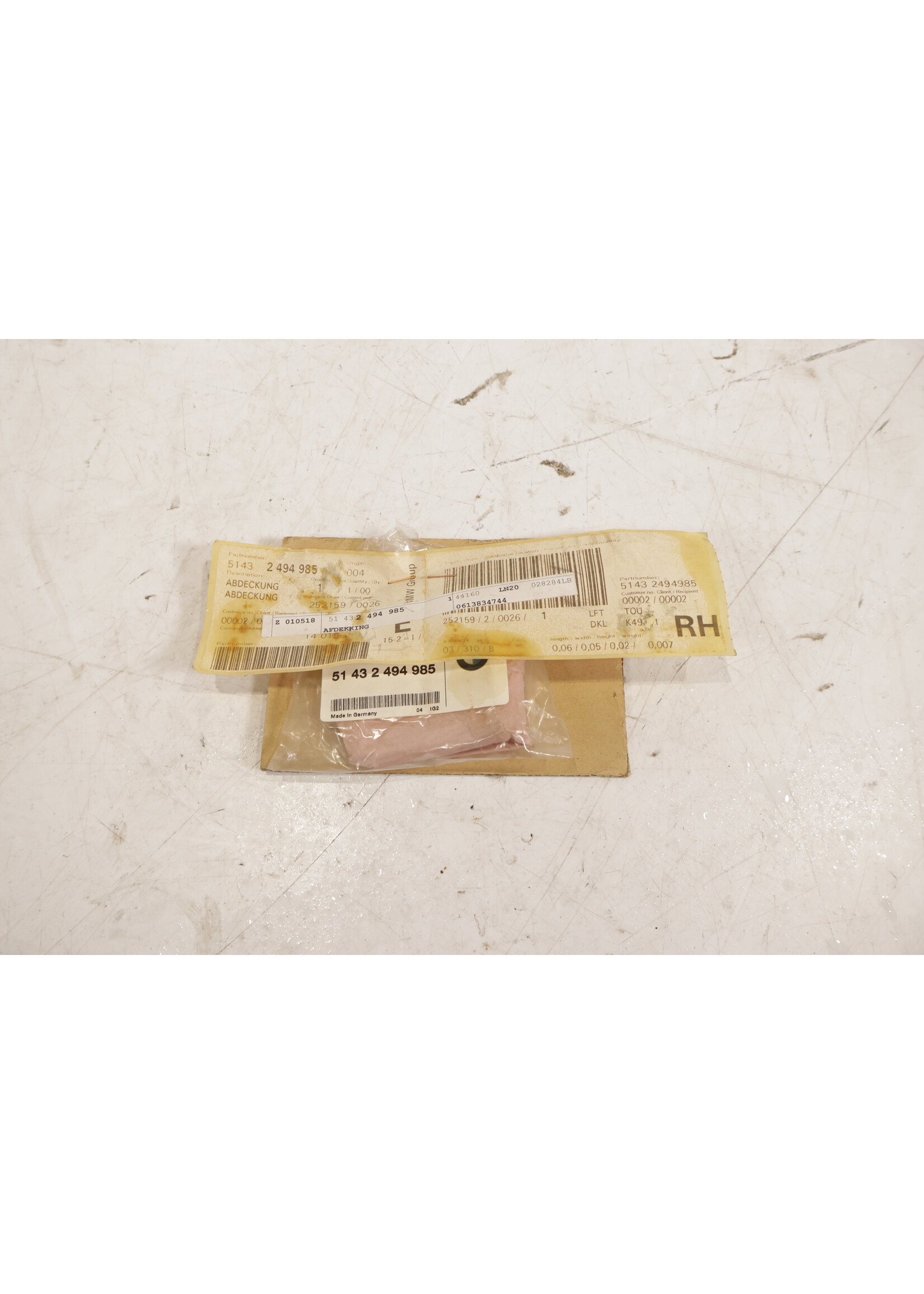 BMW BMW E36 3er Cabrio OEM Abdeckungsmontage NEU! 51432494985