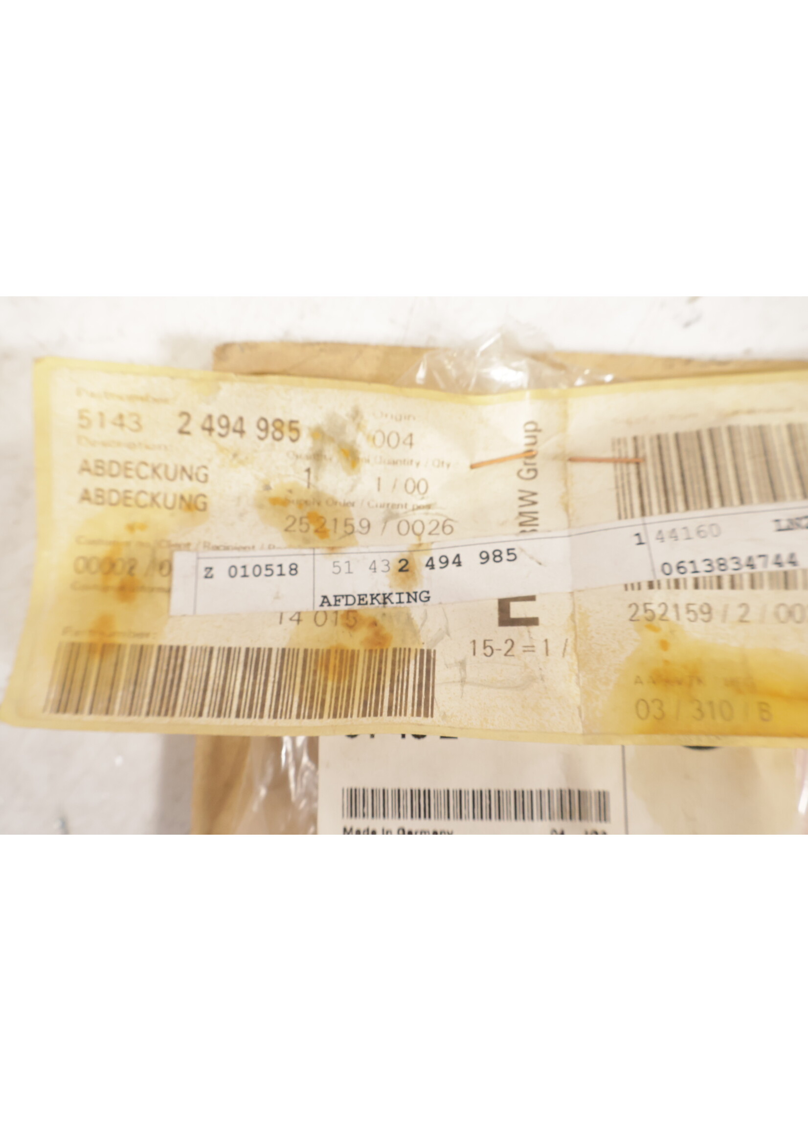 BMW BMW E36 3er Cabrio OEM Abdeckungsmontage NEU! 51432494985