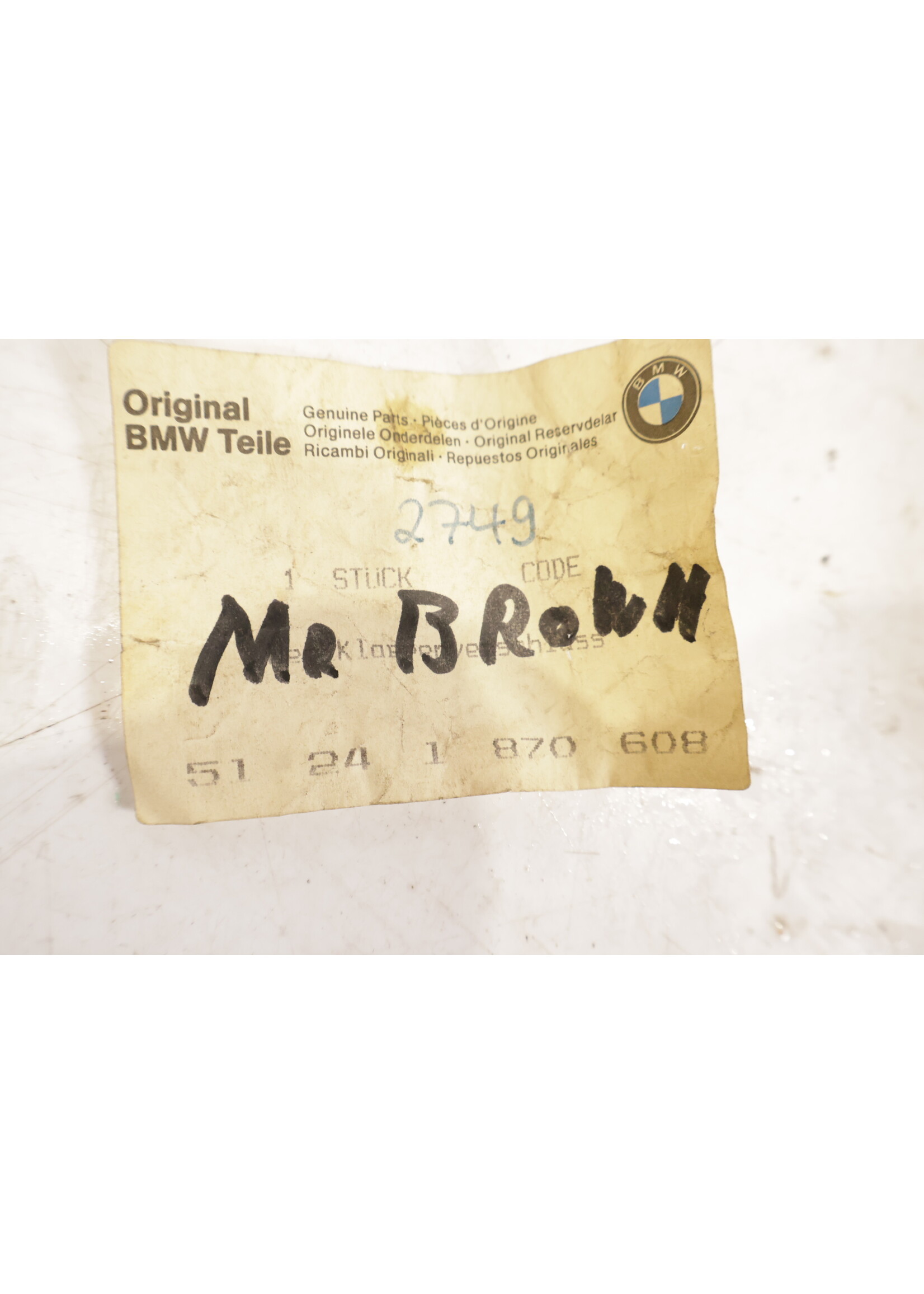 BMW BMW E23 7 Series OEM Trunk / tailgate lock with key NEW! 51241870608